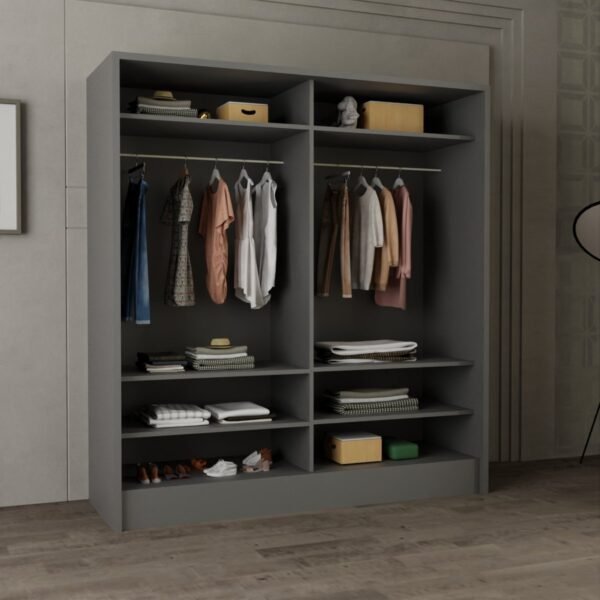 Chic Sliding Wardrobe White, Black, Grey, Walnut, Wenge, and Oak in 90cm, 120cm, 150cm, 180cm and 203cm